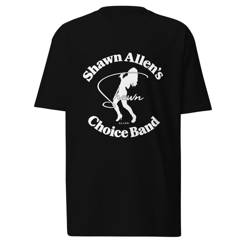 Shawn Allen's Choice Band black heavyweight tee with white logo